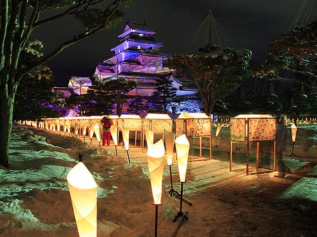 会津絵ろうそく祭り