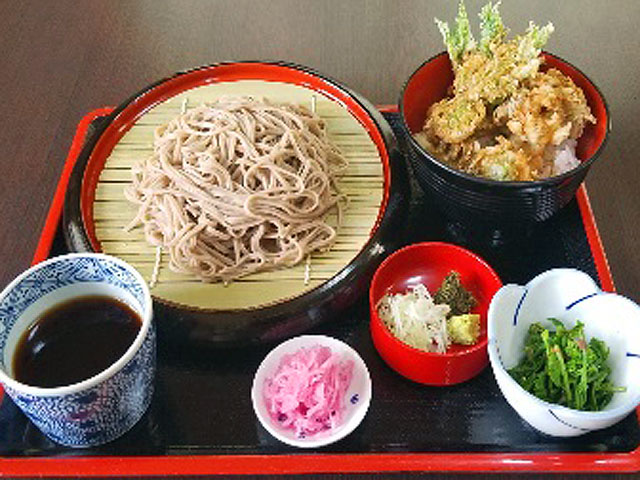もりそば、ミニ天丼